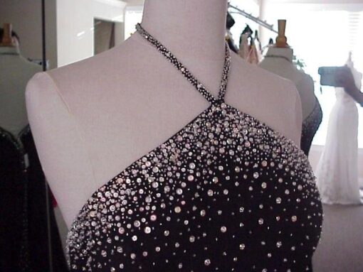 Black Halter Formal Dresses