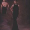 black halter evening gowns