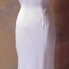 white halter evening dresses