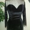 Style 1101 - Black Velvet Long Sleeve Evening Dresses