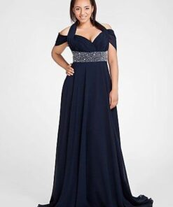 short sleeve plus size evening gowns