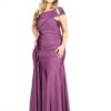 ruched plus size evening dresses