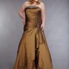 strapless plus size satin ball gowns