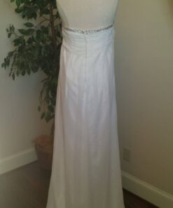 backless white evening gown