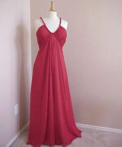 Style 2036 - red chiffon plus size evening dresses