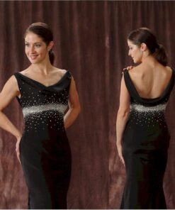 Backless Black Formal Evening Gowns