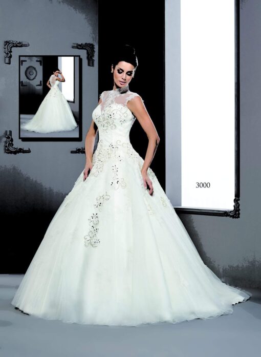 Wedding Gowns with High Collar