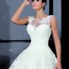 unique Bridal Gowns with Illusion Necklines