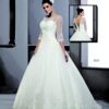 Three Quarter Sleeve Wedding Dresses