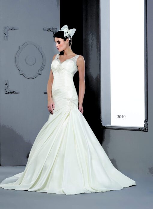 Style T3040 - Silk Satin Designer Bridal Gowns