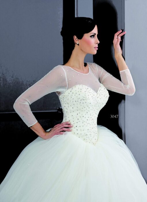 Stretch Long Sleeve Wedding Dresses