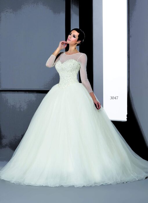 full length sleeve wedding dresses