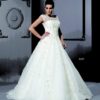 bateau neckline wedding gown