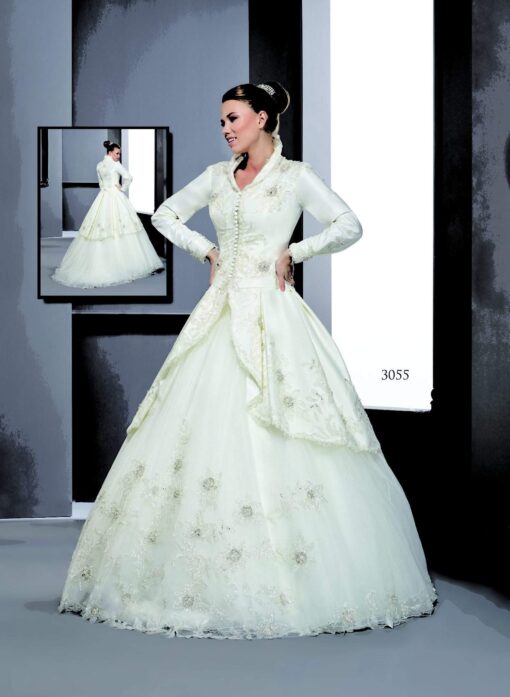 Long Sleeve Wedding Dresses with Coat Jacket