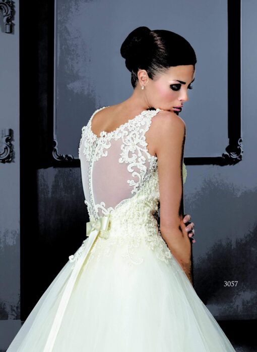 Sleeveless Sheer Back Bridal Gowns