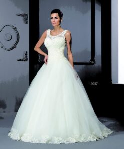 sleeveless scoop neck bridal gowns