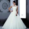 Sleeveless Illusion neckline Bridal Dresses