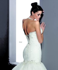 Halter Style Lace up Back Bridal Gowns