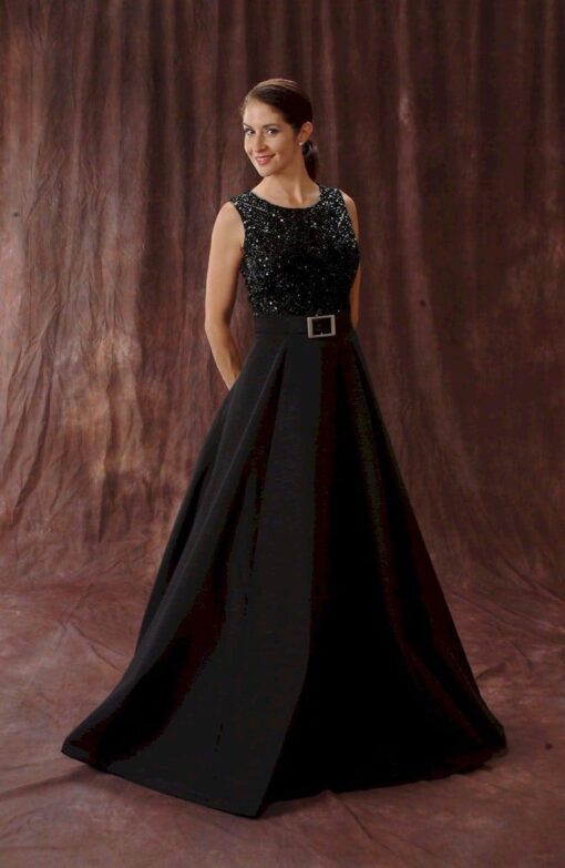 Style 3102 Long black ball gowns for the mother of the bride