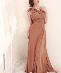one shoulder evening gowns