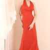 Red Halter Formal Gowns