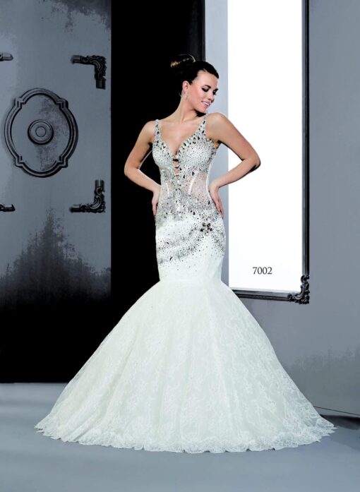 Beaded Designer Bridal Gowns with Swarvoski Crystals