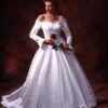 off the shoulder long sleeve wedding gowns