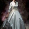 Style #B2028 - Three quarter length sleeve formal ball gowns