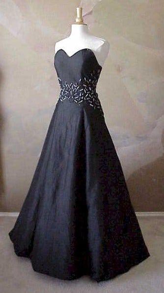 Strapless Black Ball Gowns