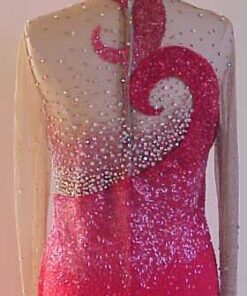 beautiful back work pink evening gown