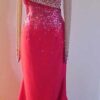 red long sleeve pageant gowns