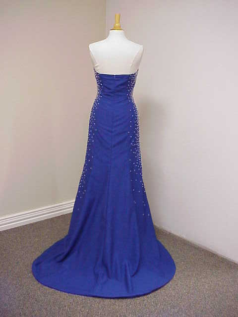 flayered beading evening gown
