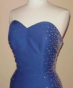 Strapless Blue Evening Dresses