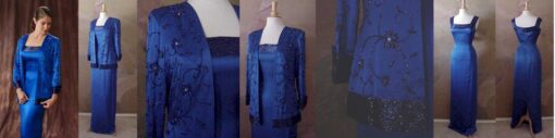 Blue Mother of Bride Suit Dresses