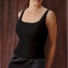 black scoop neck evening dresses