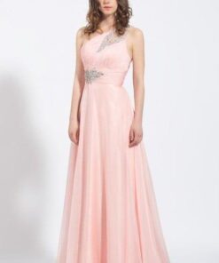 pastel pink colored evening gowns