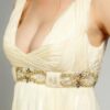 golden beads evening dresses