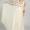 Style 20240117 Cream colored chiffon evening dress with empire waist