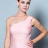 Light Pink One Shoulder formal dresses