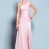 pastel Pink One shoulder formal dresses