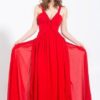 Red Chiffon evening dresses