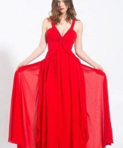 Red Chiffon evening dresses