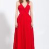 full length red evening dresses