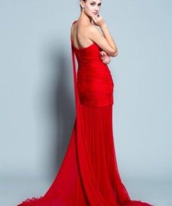 flayered Red Pageant Dresses