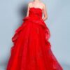 Red Strapless Ball Gowns