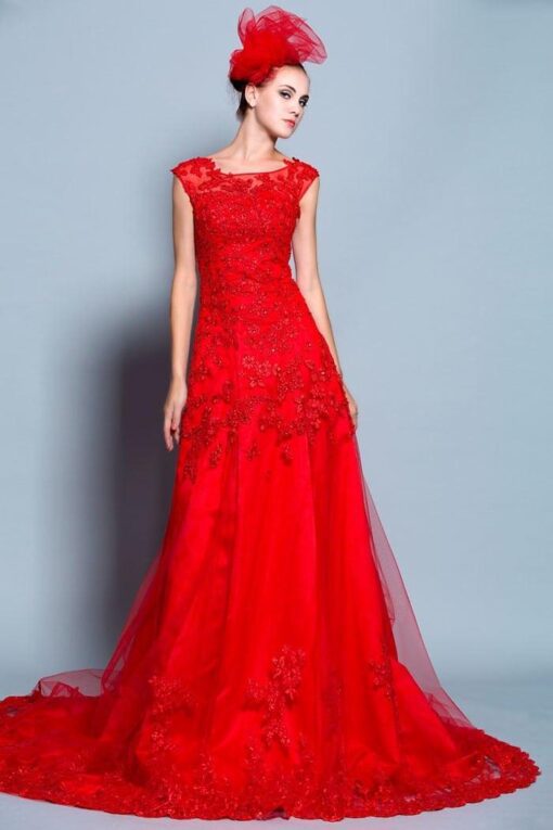 long red lace dresses