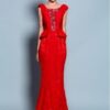 Red Peplum Evening Dresses