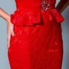 beading red wedding dresses