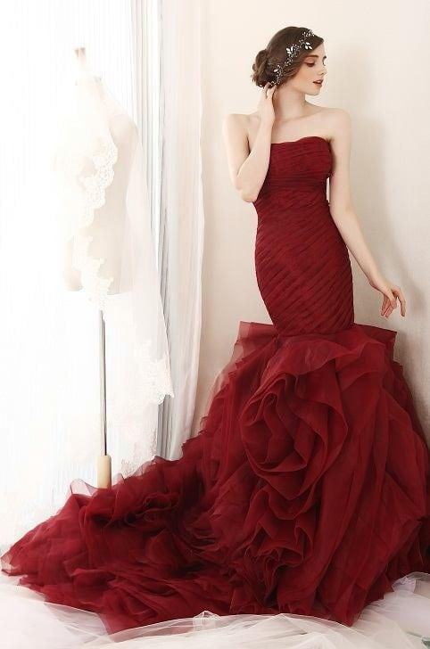 Style S519 - custom Red Fit-n-Flare Evening Dresses