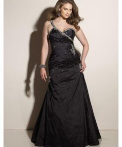 Black pageant evening gowns for plus size women